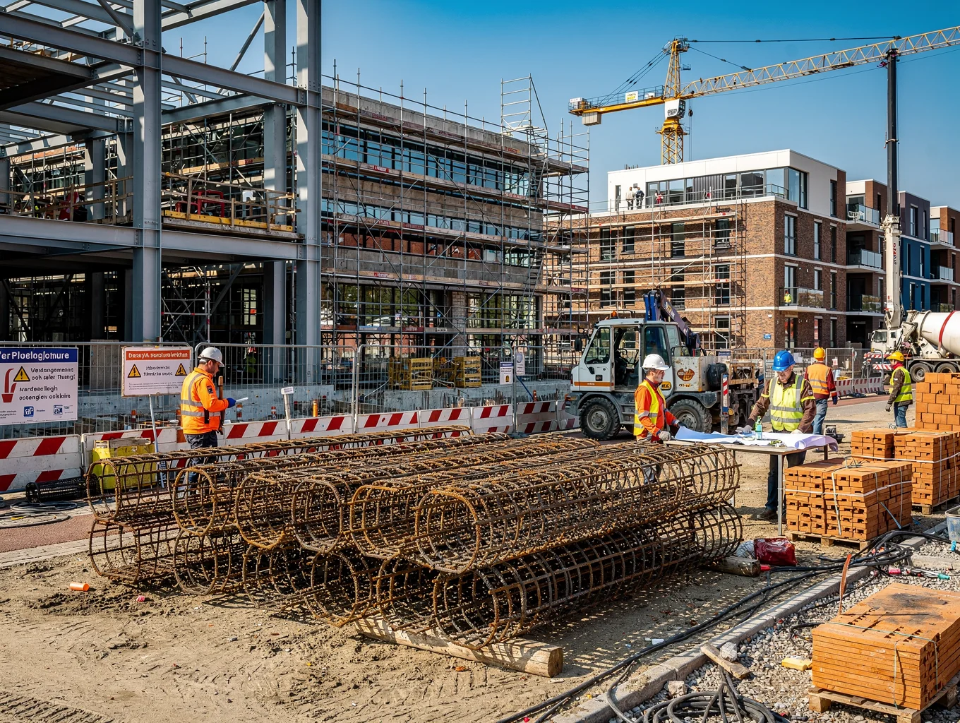 Burgerlijke en utiliteitsbouw werkzaamheden op de bouwplaats door Mutlu Betonstaal